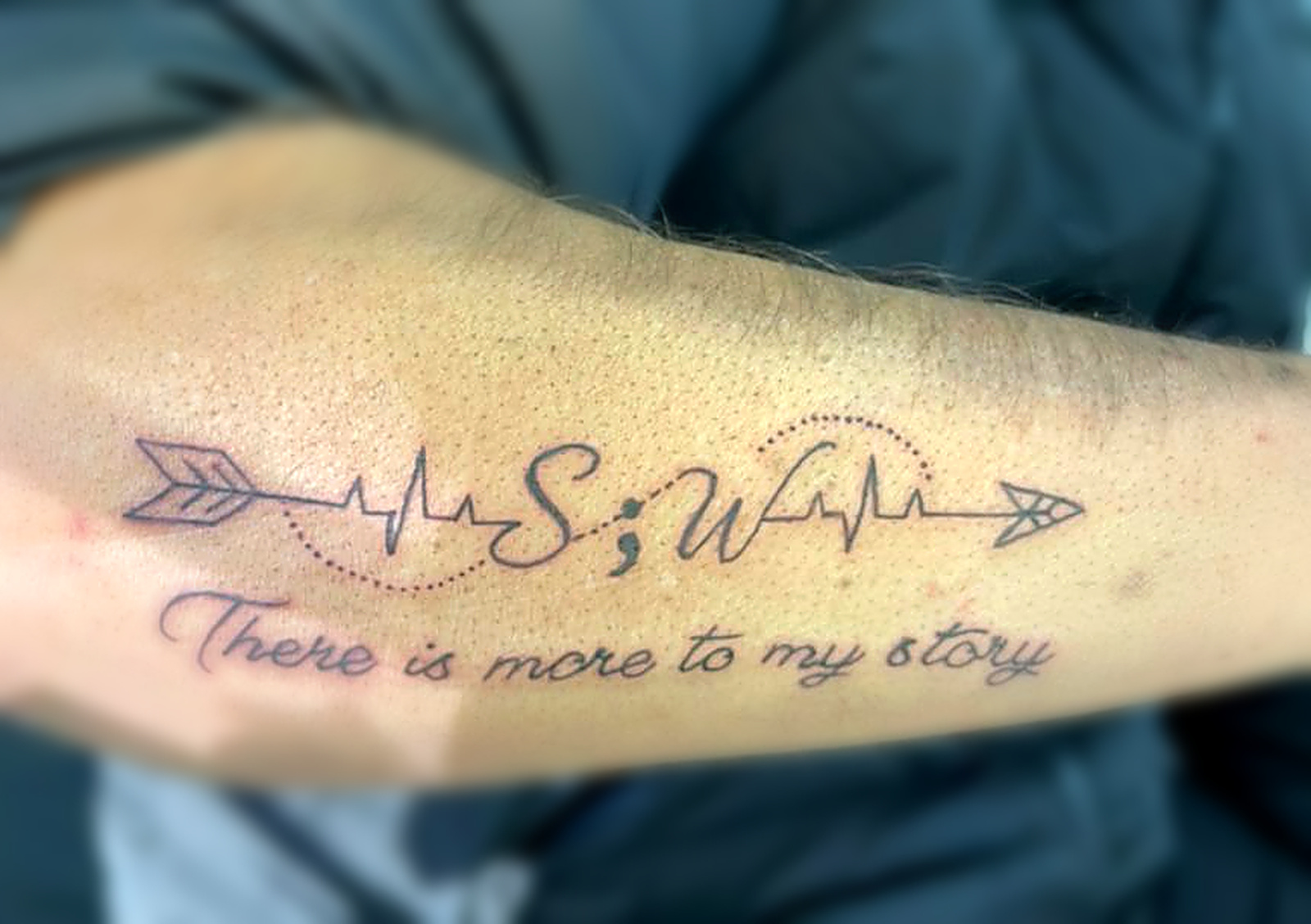Arrow heartbeat tattoo by Skin Stickers Tattoo Studio
